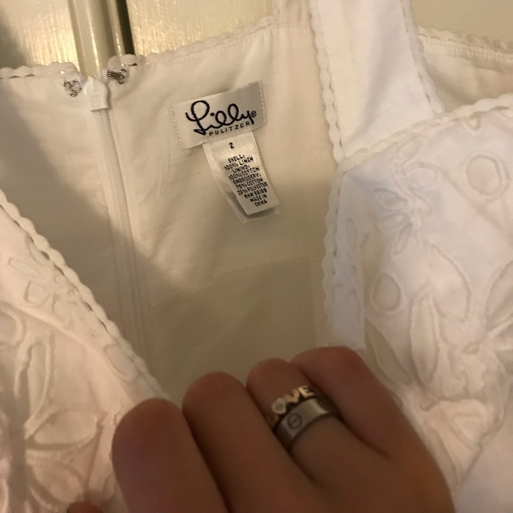 White lace Lilly Pulitzer dress - Picture 2 of 5